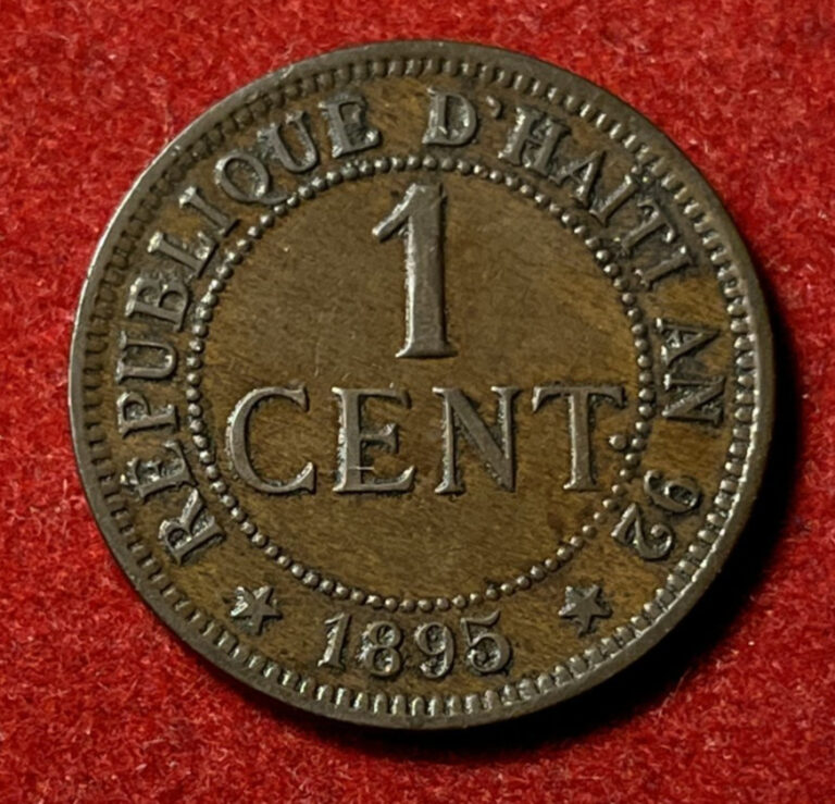Read more about the article Haiti Centime 1895 A Bronze Coin KM#48 T8530