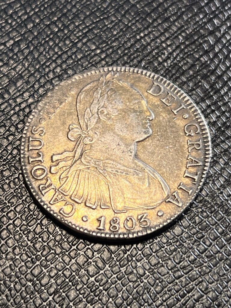 Read more about the article 1803 MO FT KING CHARLES IV MEXICO GRATIA 8 Reales Nice Tone #0795