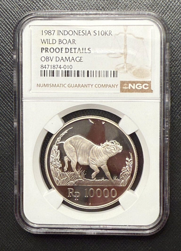 Read more about the article Indonesia 1987 Silver 10000 Rupiah NGC Proof Details Wild Boar
