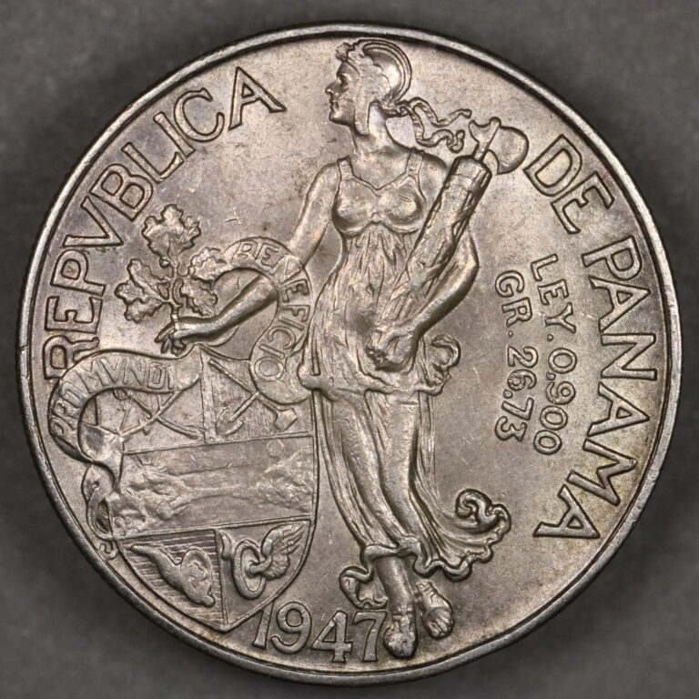 Read more about the article 1947 Panama Silver 1 Balboa Lustrous