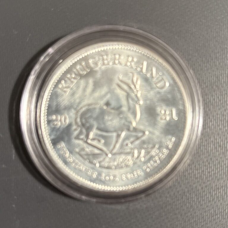 Read more about the article 2021 South Africa Silver Krugerrand  Some Milk Spots