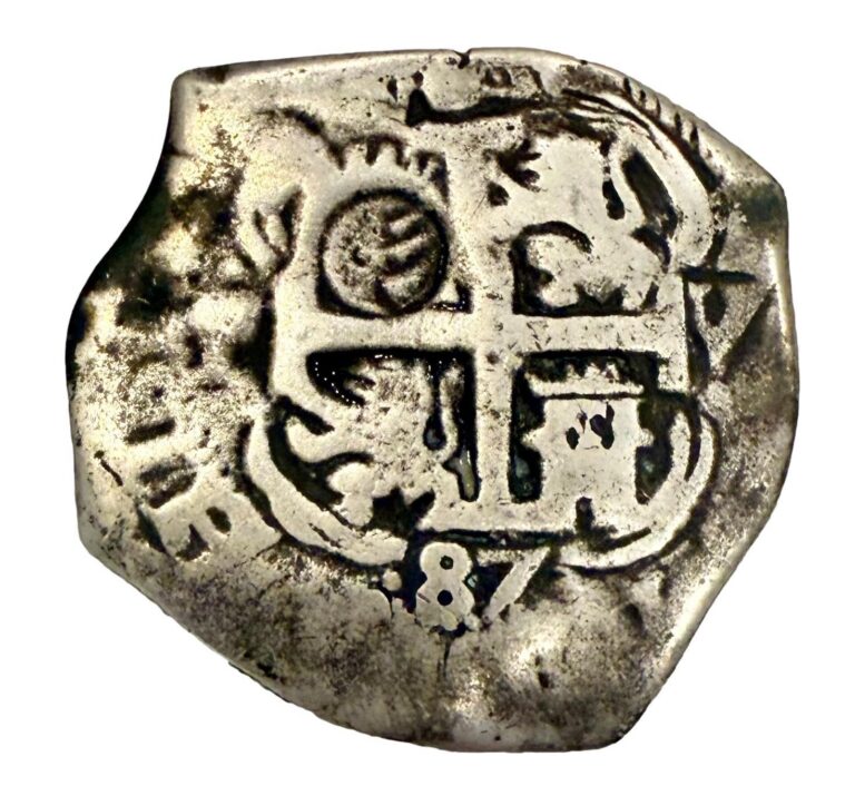 Read more about the article 1687 Spanish Silver 8 Reales Cob • Potosí Mint • Assayer Marked  • Uncertified
