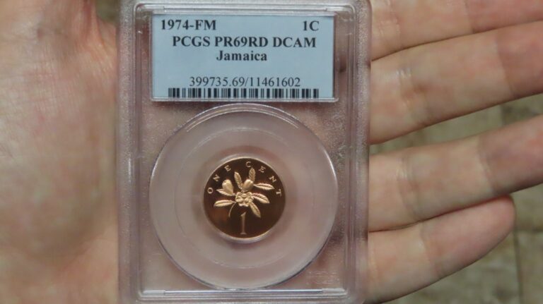 Read more about the article 1974-FM Jamaica 1 Cent Proof Coin Graded PR 69 DCAM PCGS
