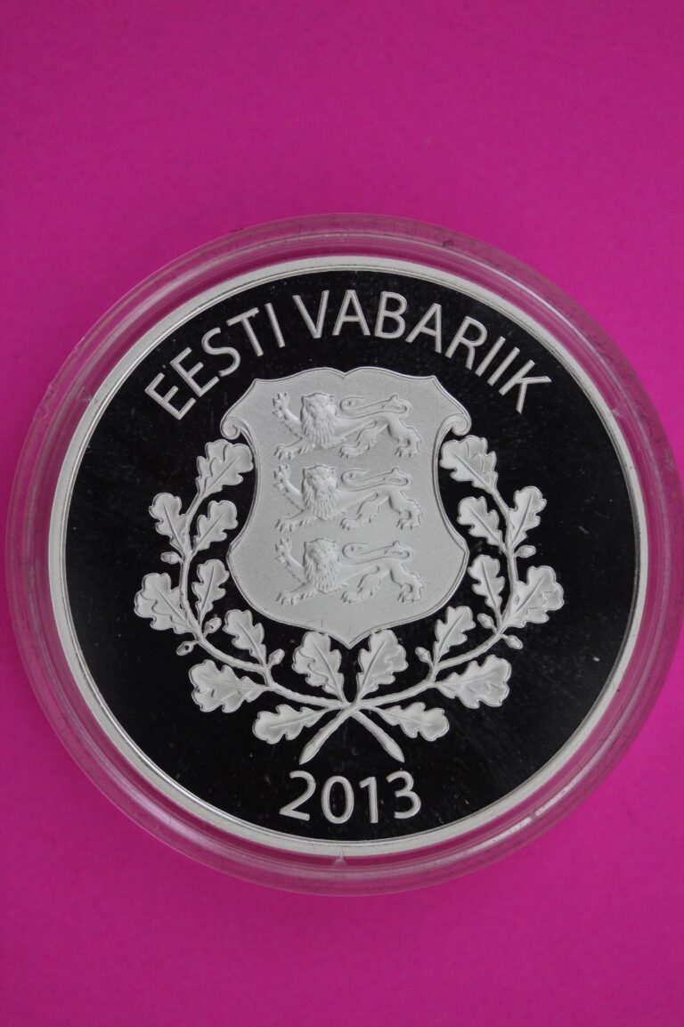 Read more about the article 2013 Estonia Proof DCAM 7 Euros Raymond Valgrie Coin Mint Capsule Authentic C267