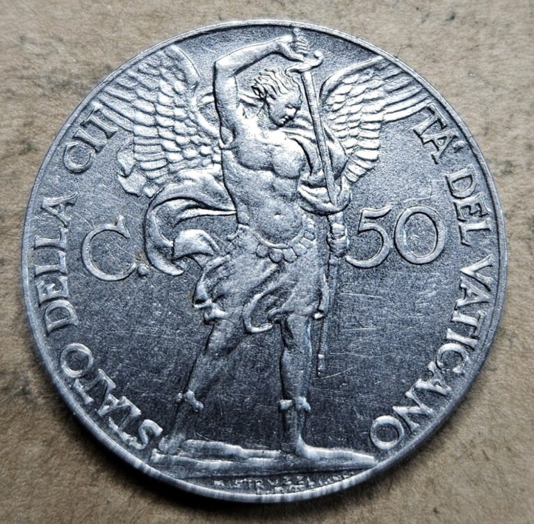 Read more about the article Vatican 50 Centesimi – 1941 – Stainless Steel Coin – 180k Minted – Pope Pius XII