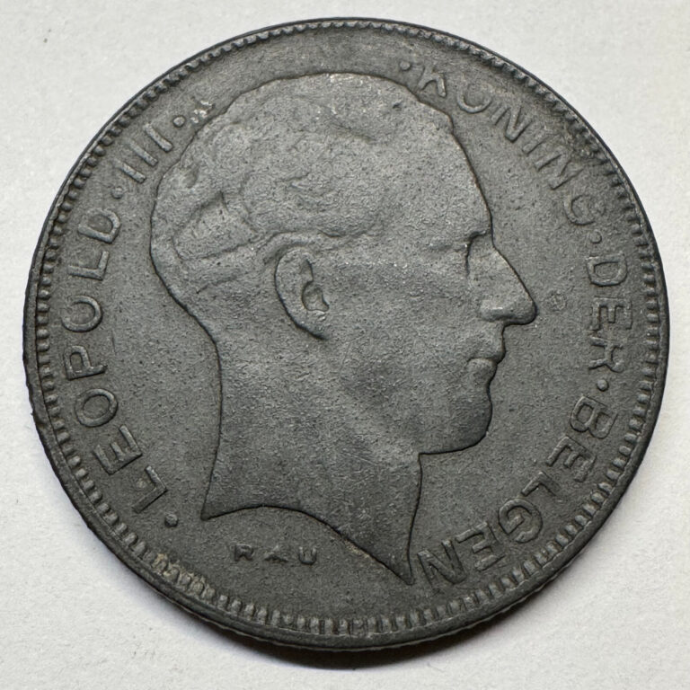 Read more about the article 1941 Belgium 5 Francs – Nice Details – Coin #C-013
