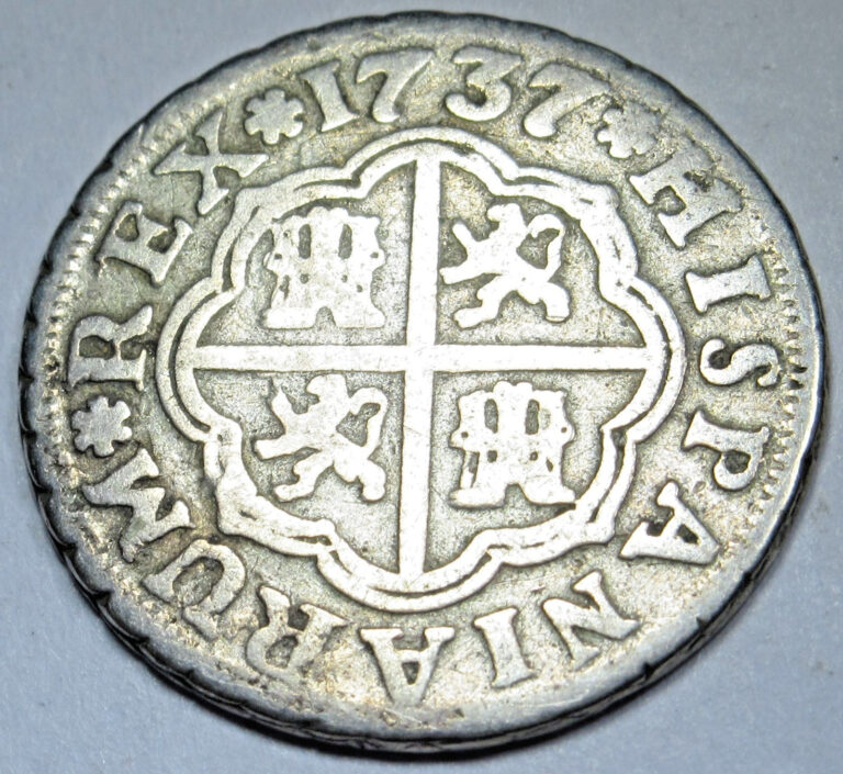 Read more about the article 1737 Spanish Silver 1 Reales Genuine 1700’s Colonial Cross Pirate Treasure Coin