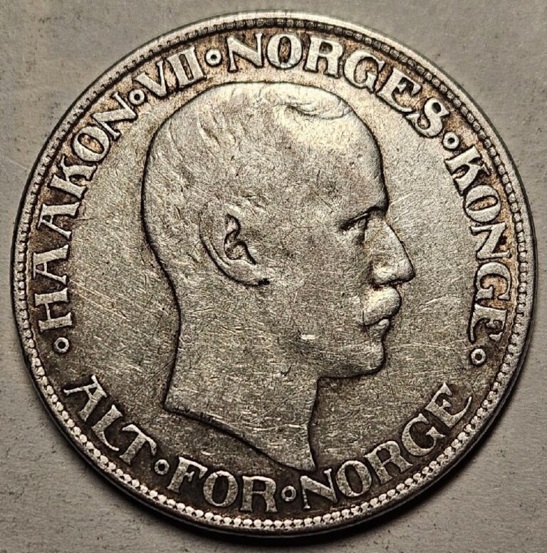 Read more about the article Norway  2 Kroner  1914  Fine-Very Fine  .3858 Ounce Silver