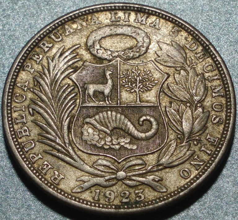 Read more about the article 1923 REPUBLIC of PERU Silver CROWN SIZE Type 3 UN SOL Last of the 1923 VARIETIES