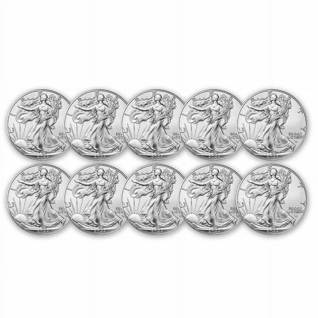 Read more about the article Lot of 10 U.S. Mint 2022 1 oz American Silver Eagle Coin