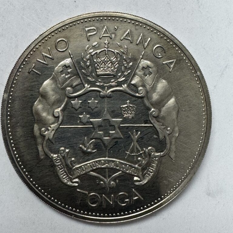 Read more about the article Tonga 1967 2 Pa’anga • Coronation of King Taufa’ahau Tupou IV • Large Crown Coin