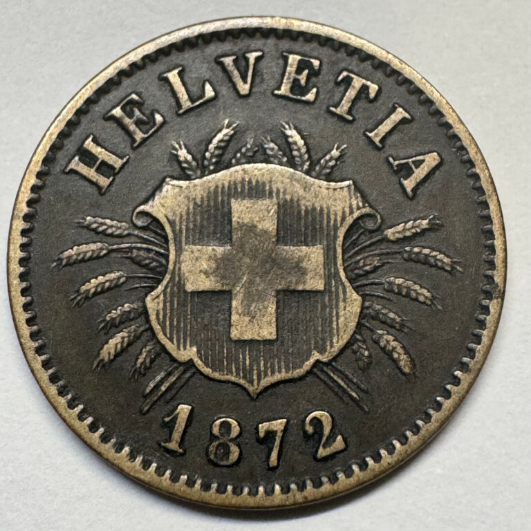 Read more about the article 1872 Switzerland 5 Rappen Silver KEY DATE – Coin #C-013
