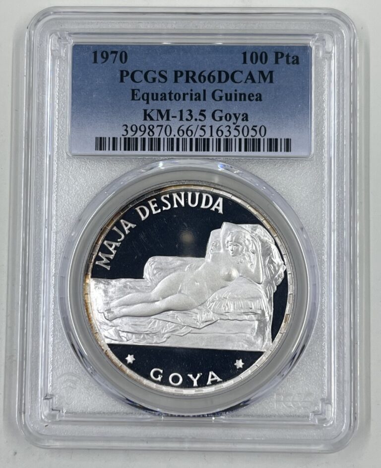 Read more about the article 1970 100 Pta PCGS PR66DCAM Equatorial Guinea KM 13.5 Goya