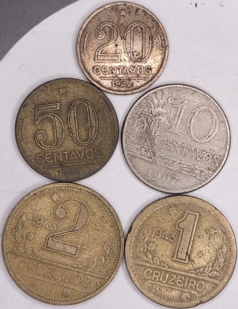 Read more about the article Brazil coins lot of 5