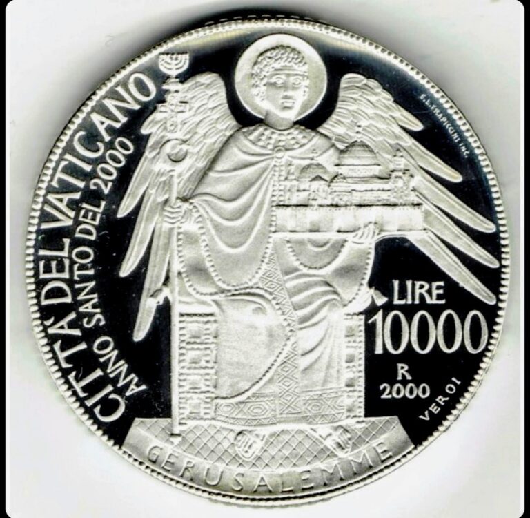 Read more about the article 2000 Vatican 10000 Lire Large Proof Silver Coin Unc