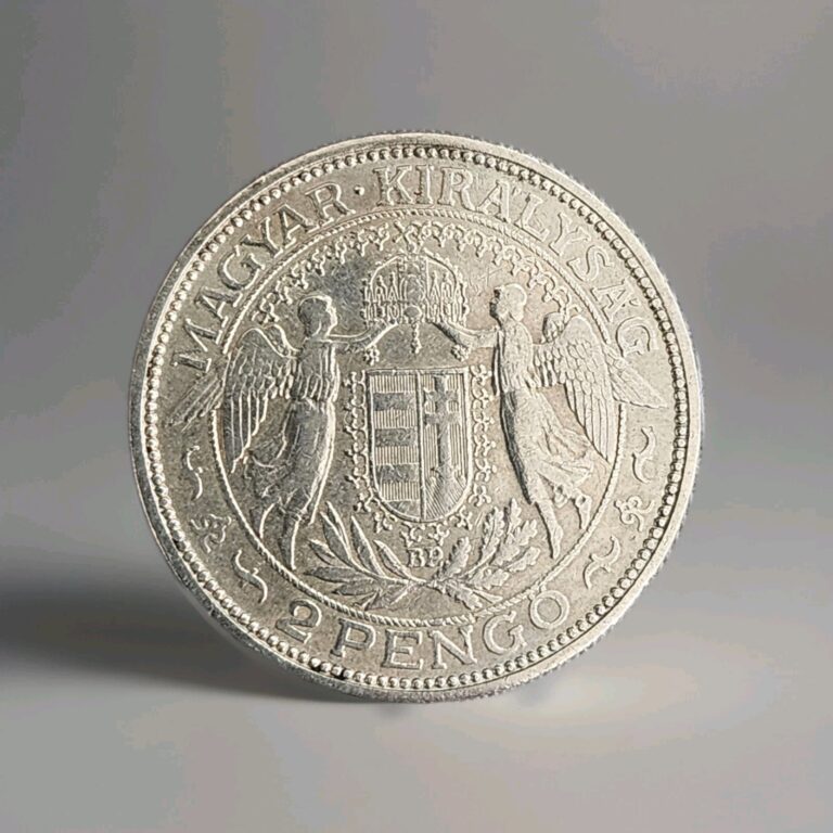 Read more about the article 1936 Hungary 2 Pengő Miklós Horthy .640 Silver #511  Mintage 711K