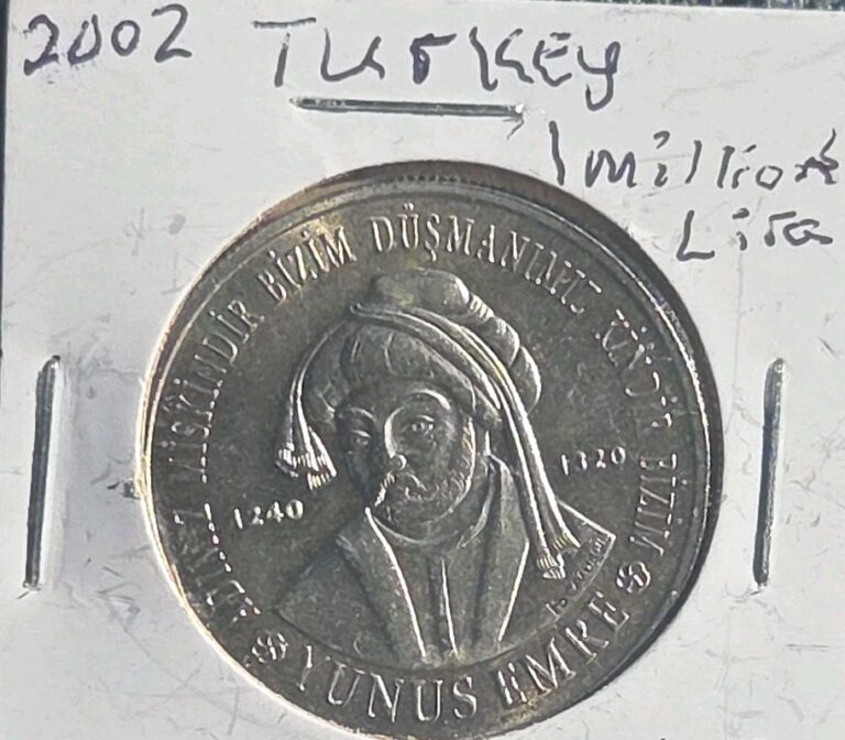Read more about the article Turkey Coin 1000000 LIRA 2002 UNC Yunus Emre