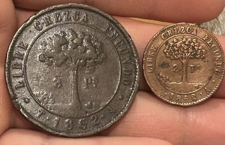 Read more about the article Honduras 8 And 2 Pesos 1862