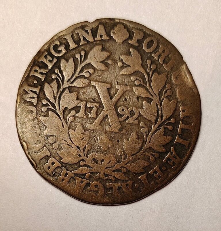 Read more about the article PORTUGAL 10 Reis 1792 – Copper – Maria I.