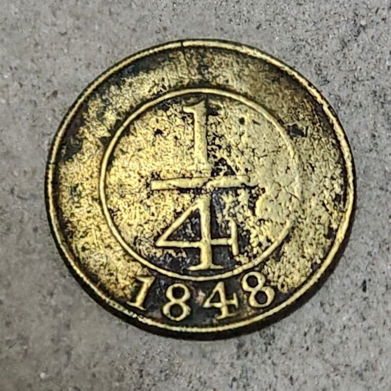 Read more about the article DOMINICAN REPUBLIC 🇩🇴 ¼ (1/4) REAL COIN 1848