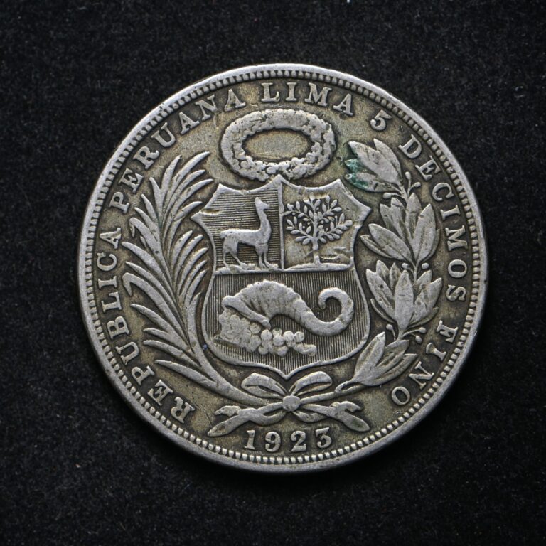 Read more about the article 1923 Peru Un Sol .500 Silver Coin (cn15664)