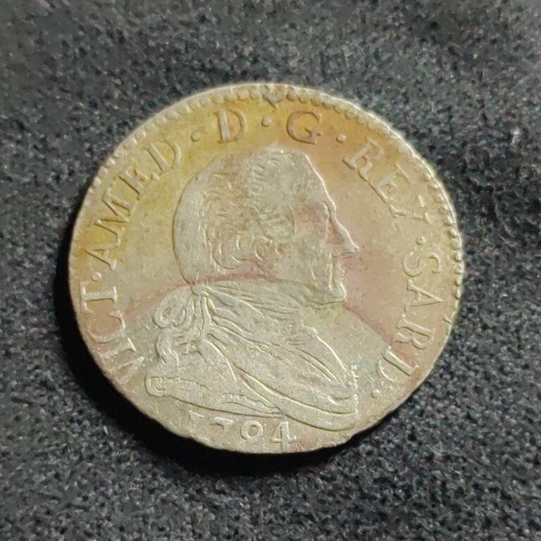 Read more about the article 1794 Sardinia Italy 20 Soldi Silver/Billon Coin