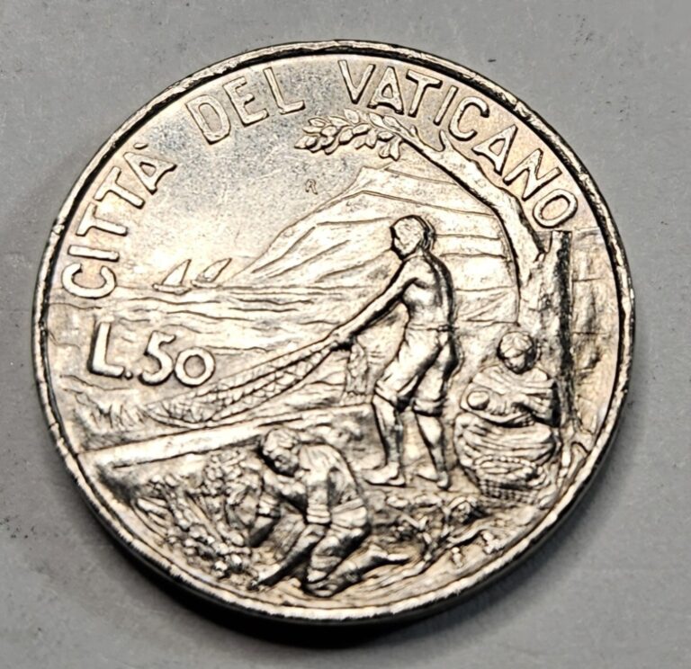 Read more about the article 1999 Vatican City 50 Lire – Copper Nickel Coin – Europe – John Paul II