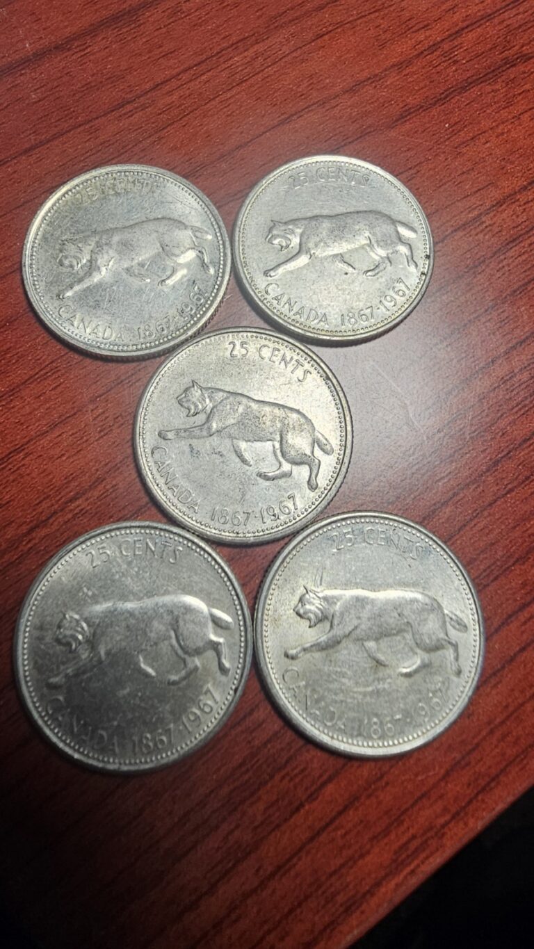 Read more about the article CANADA 25 CENTS 1867-1967 SILVER COIN CIRCULATED