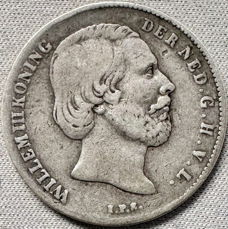 Read more about the article NETHERLANDS ½ Gulden – Willem III 1859 SILVER coin KM# 92 Holiday Gift