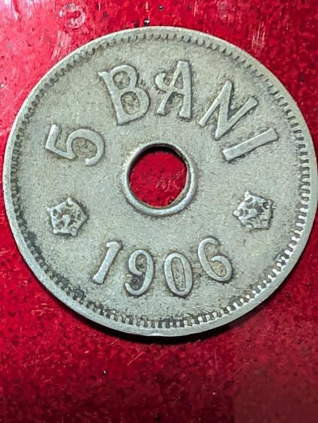 Read more about the article 1906 ROMANIA 5 BANI COPPER-NICKEL COIN #141