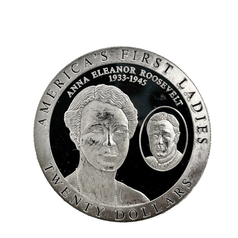 Read more about the article 2003 Liberia $20 America’s First Ladies- Anna Roosevelt 999 Silver Proof Coin