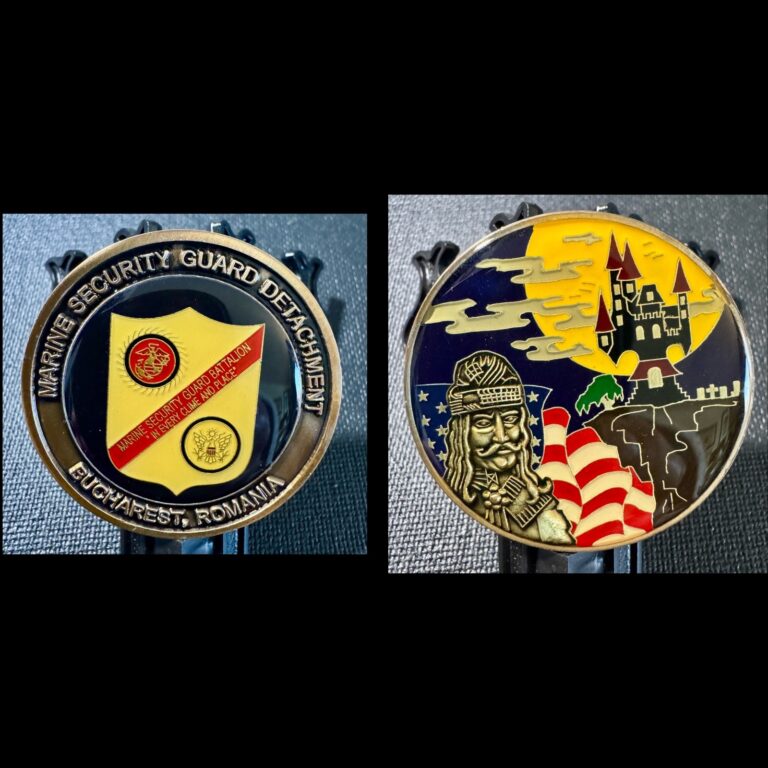 Read more about the article Marine Security Guard Detachment Bucharest Romania Castle Challenge Coin