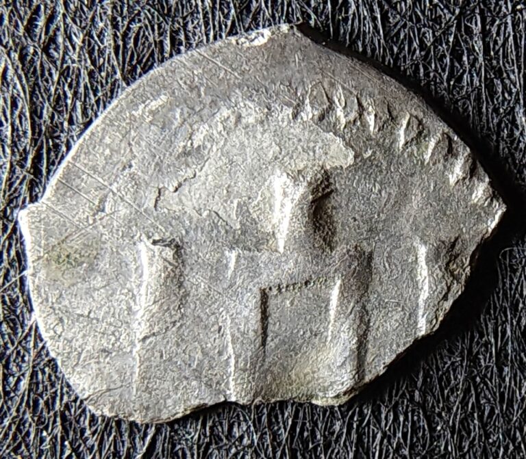 Read more about the article Very Rare! Early Denar Lithuania Poland silver coin Vytautas Columns Spear Cross