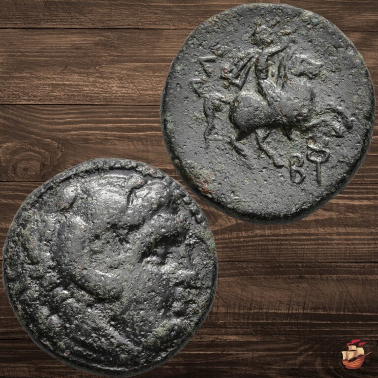 Read more about the article Ancient Greek Coin Macedon Macedonia Alexander the Great horse COUNTERMARK @s31