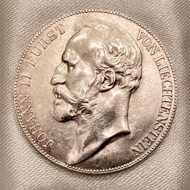 Read more about the article ~ RARE 1904 Liechtenstein 5 Kronen Johann II – 3 616 Net Mintage