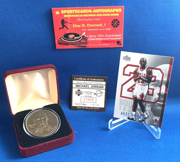 Read more about the article Highland Mint MICHAEL JORDAN Bronze Coin/NBA Chicago Bulls/ COA+ FREE Card