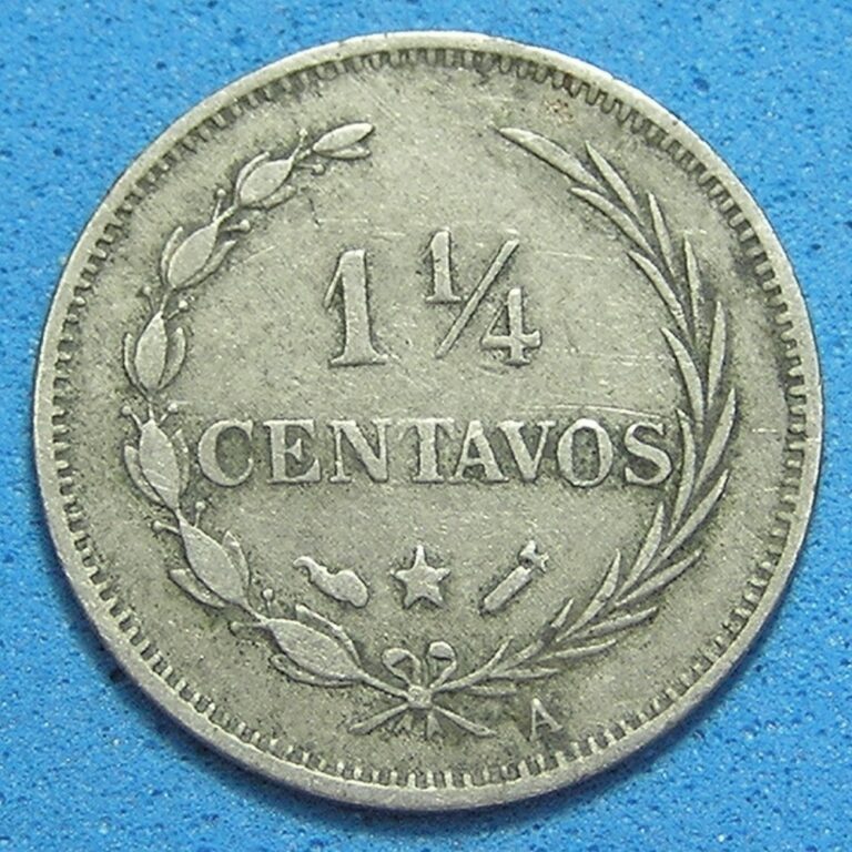 Read more about the article Dominican Republic 1-1/4 Centavos Coin 1888 A  Copper-Nickel  Combined Shipping