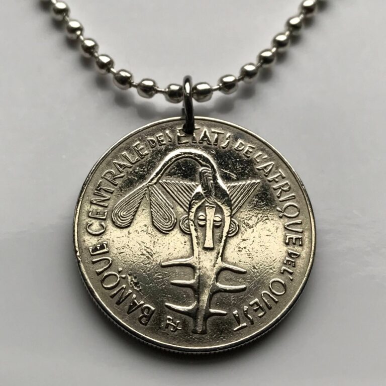 Read more about the article 1975 West Africa 100 coin pendant sawfish Senegal Togo Niger Burkina Faso 000665