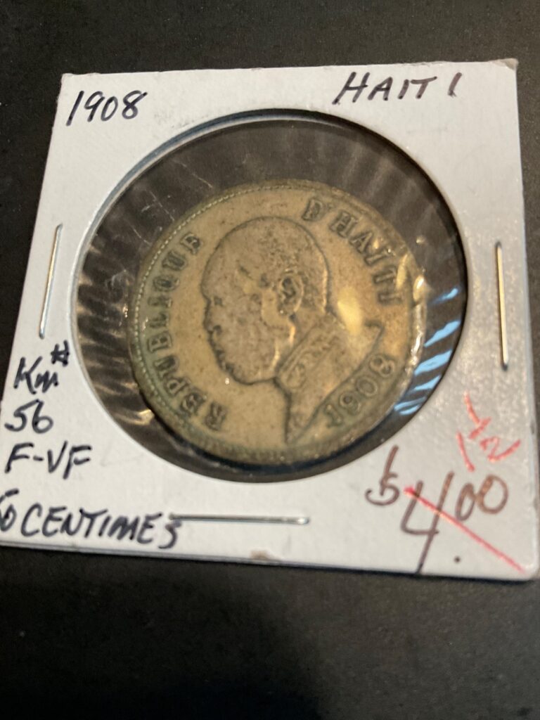 Read more about the article 1908 Haiti 50 Centimes – Pierre Nord Alexis – First Republic Era