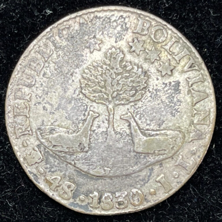 Read more about the article 1830 Bolivia 4 Soles Silver Coins Great Condition High Value