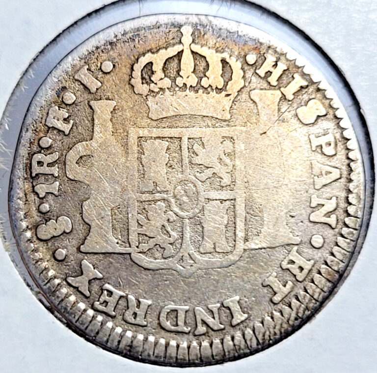 Read more about the article 1809-s FJ. Chile 1 Real Ferdinand VII bust of Carlos IV Scarce Km# 65