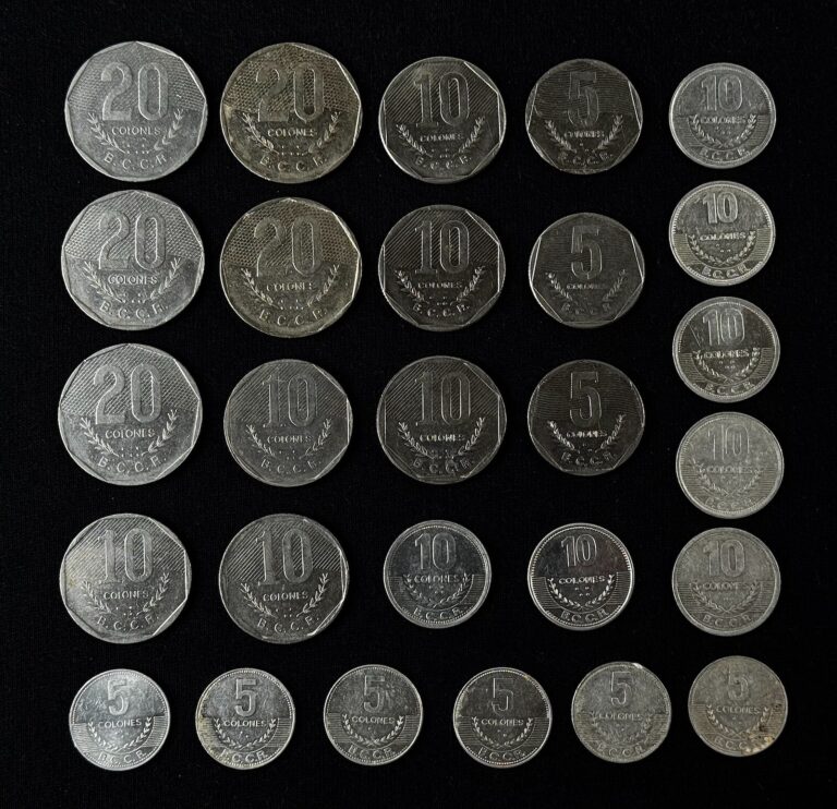 Read more about the article OLD Costa Rica Coin LOT * 1983-2012 * Costa Rican 5 10 20 COLONES Coins BULK LOT