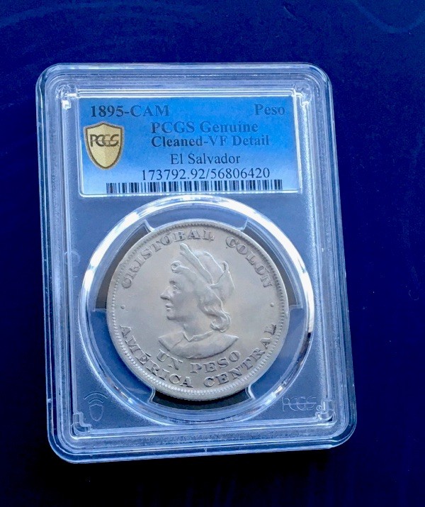 Read more about the article 1895 1 Peso EL SALVADOR  Silver PCGS GENUINE