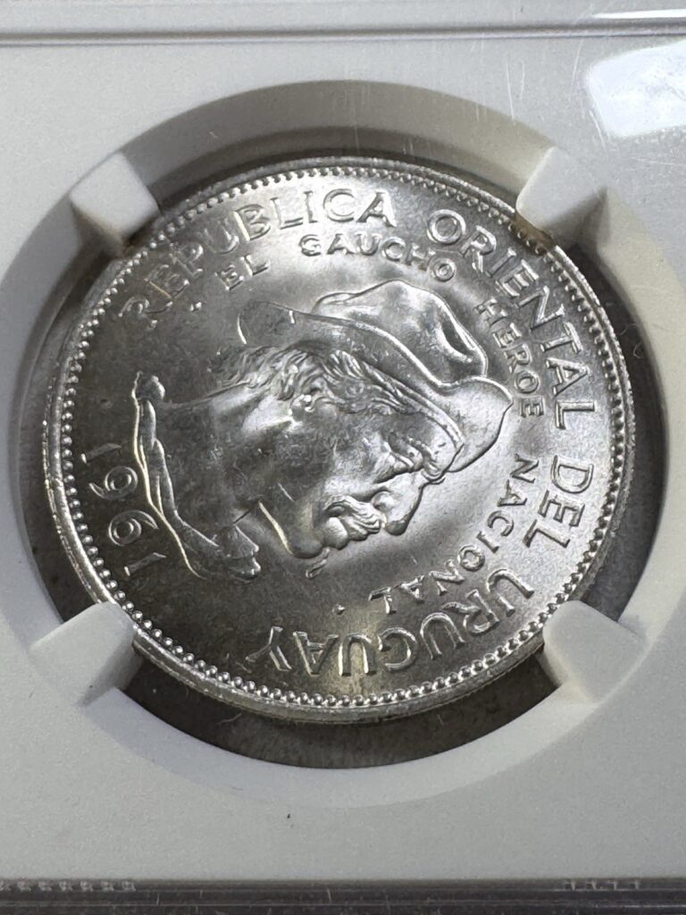 Read more about the article 1961 Uruguay 10 Pesos Silver Coin Graded MS 66 by NGC Revolution Commemorative