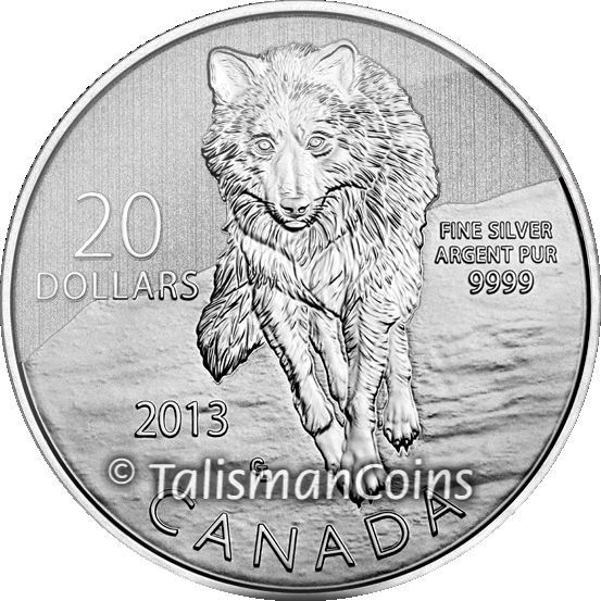 Read more about the article Canada 2013 WILD WOLF Wildlife $20 Commemorative Pure Silver Specimen FULL OGP