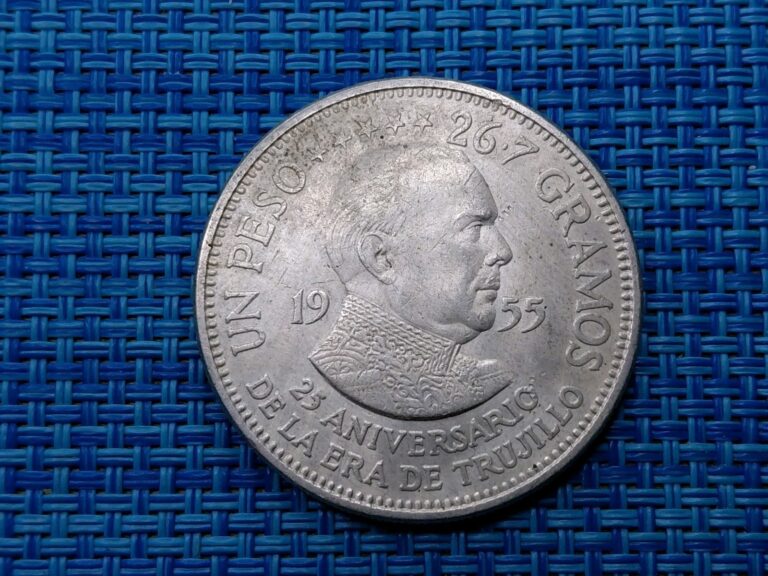 Read more about the article 🇩🇴 Dominican Republic 1 Peso  1955  KM-23 XF  Silver 0.900 Coin 122725-1