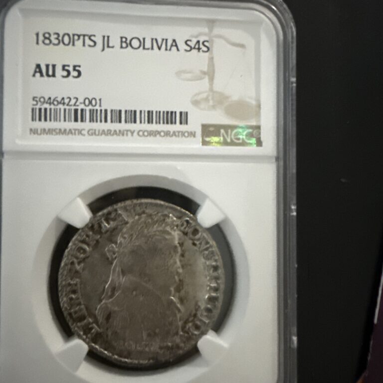 Read more about the article 1830 PTS JL BOLIVIA SILVER 4 SOLES “PTS” NGC AU 55