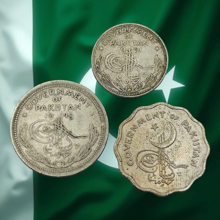 Read more about the article Lot of 3 Old Pakistan Coins – 10 Pice  1/4 Rupee and 1/2 Rupee – Combined Ship