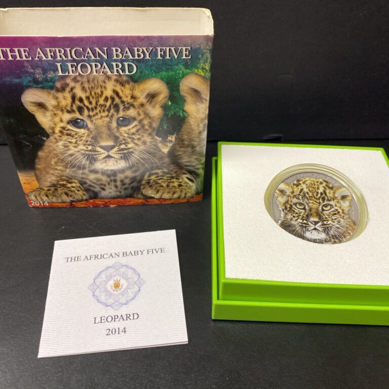Read more about the article Burundi 2014 5000 Francs African Baby Five – Leopard 1 oz .999 Silver OGP COA