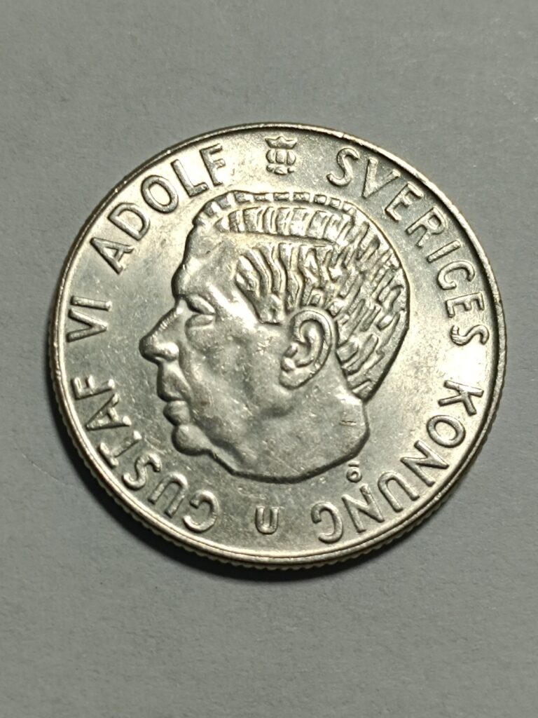 Read more about the article 1967 Sweden 1 Krona UNC King Gustav VI Swedish Silver Coin (25100808R)